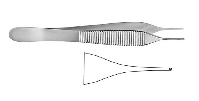 MICRO-ADSON Пінцет хірургічний; прямий; 1x2 зубчики; 15,0см; ширина бранш 1,0+/-0,1. Tontarra Medizintechnik GmbH